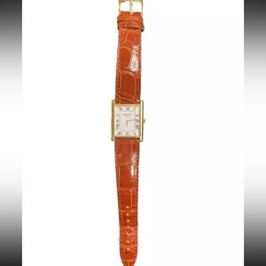 "Raymond Weil - Genève," classic diamond white dial - 18kt gold-plated case